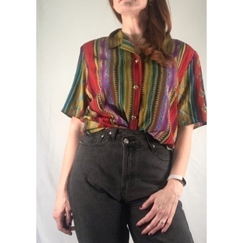 80’s/90’s Vintage ‘Maggie Sweet’ Southwestern Multicolor Button Up Top